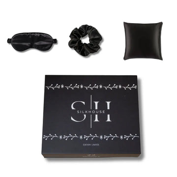 SCHWARZ 100% SEIDE - KISSENBEZUG 65x65