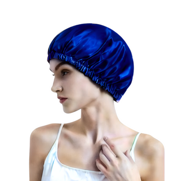 100% SILK NIGHTCAP - SAPPHIRE