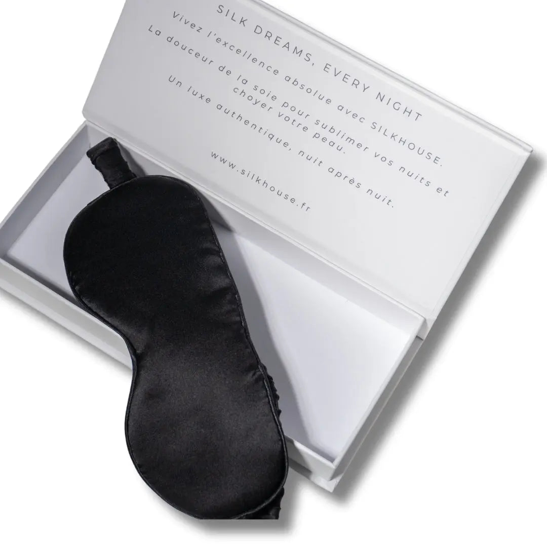 SILK NIGHT MASK - BLACK