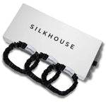 100% SKINNY SILK Scrunchies - BLACK