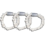 100% SKINNY SILK SCRUNCHIES - WHITE