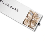 100% SILK LARGE Scrunchies - CHAMPAGNE