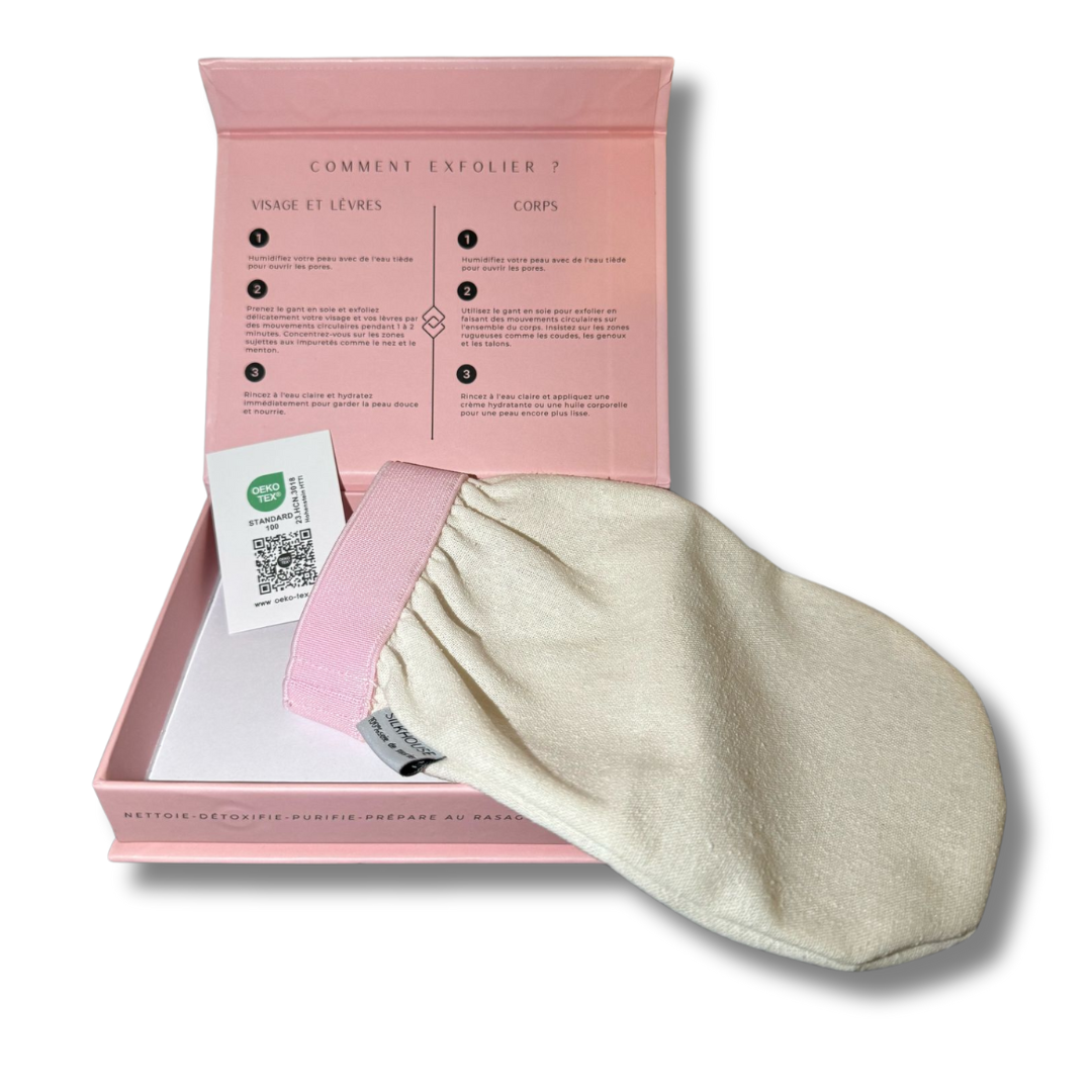 SILK EXFOLIATING GLOVES - 33 MOMMES