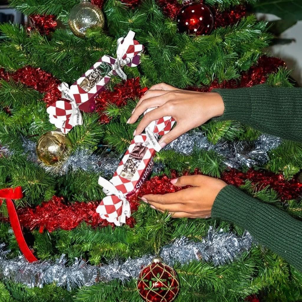 CRACKERS DE CHOUCHOUS EN SOIE LARGE - CHAMPAGNE