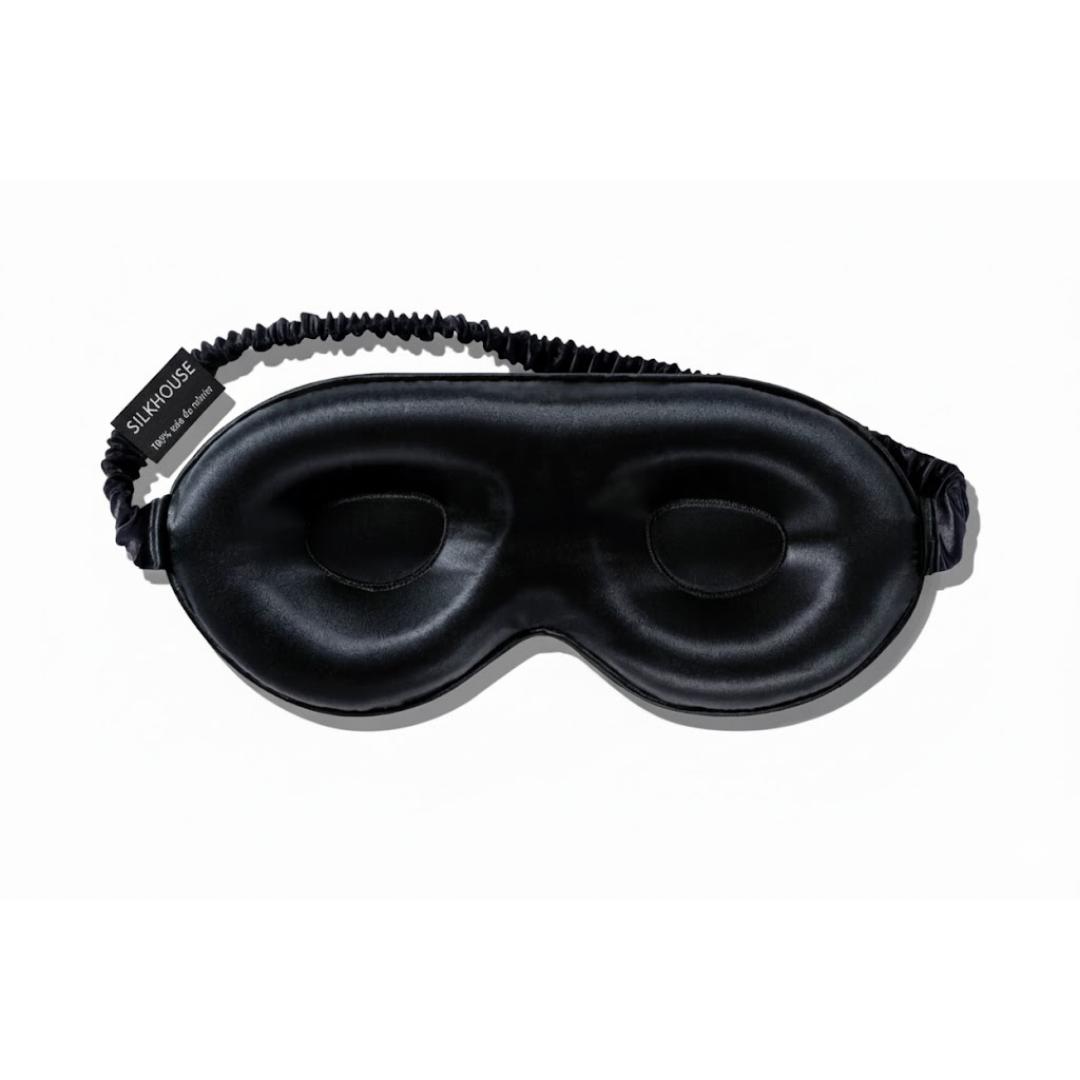 MASQUE DE NUIT 3D 100% SOIE - NOIR